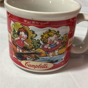 Red and White Vintage Mug